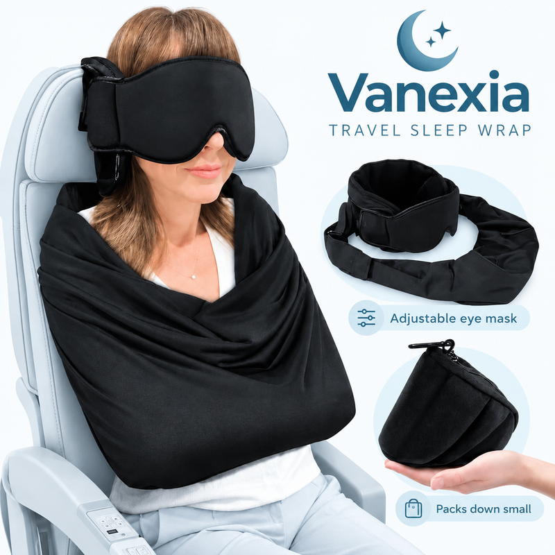 VanexiaFly - 3 in 1 Travel Pillow & Eye Mask