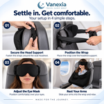 VanexiaFly - 3 in 1 Travel Pillow & Eye Mask